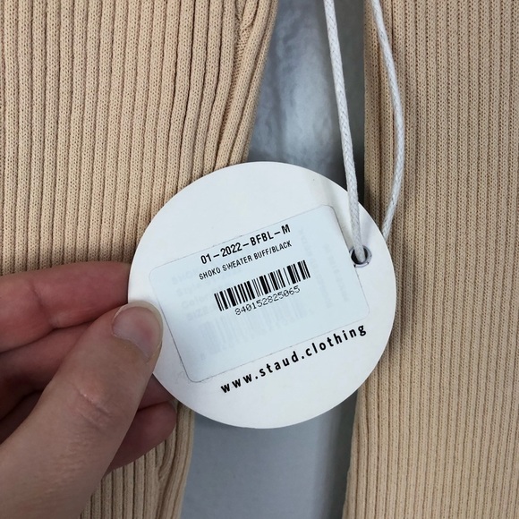 STAUD Shoko Colorblock Midi Sweater Dress Medium - Picture 7 of 15